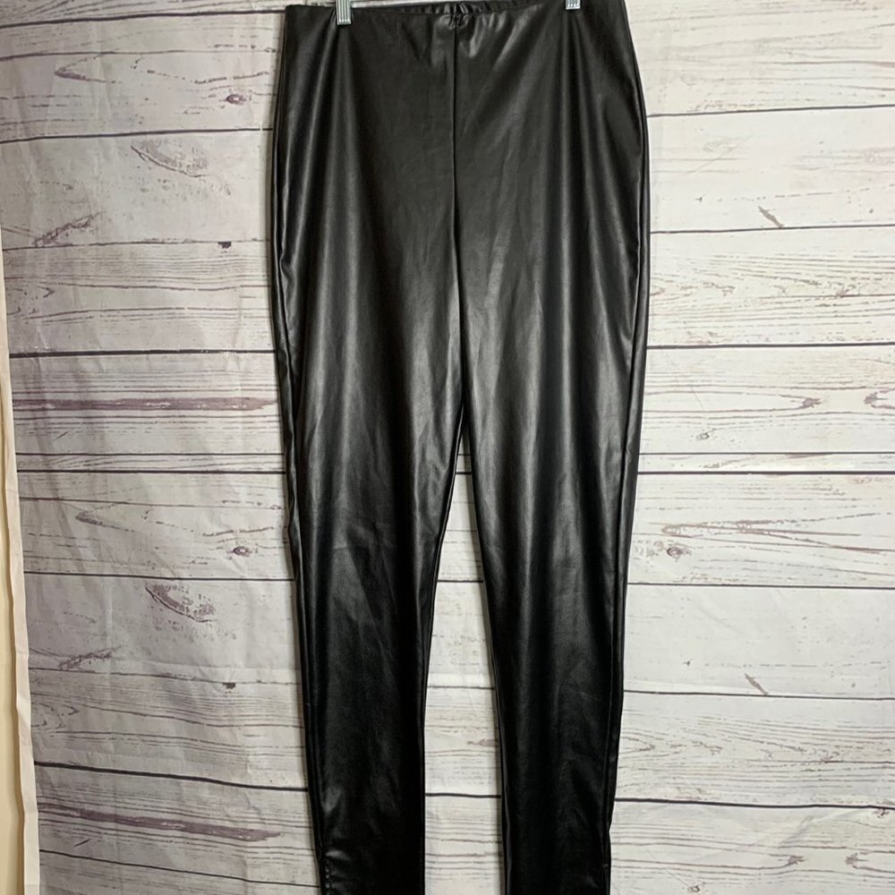 PrettyLittleThing Faux Leather Pants Black Size 14